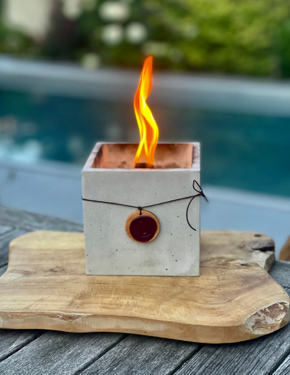 Outdoor Feuer mit Dauerdocht - 12cm²
